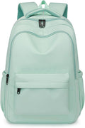 Cute College Backpack for School Aesthetic Backpack for Teen Girls Students Laptop Bag Large Capacity Bookbags Kids Travel Lightweight Backpacks for Casual Daypacks School Bag Solid Color(Green)