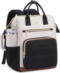 LOVEVOOK Puffer Laptop Backpack for Women, 15.6 Inch Work Backpack purse for Nurse Teacher, College Back to School Bookbag for Teen Girls, Personal Item Travel Bag Computer Daypack for Daily Commute