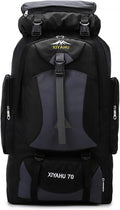 Lawaia 70L Hiking Backpack Large Camping Pack Backpacking Bag Rucking Backpacks Outdoor Trekking Travel Rucksack for Men Women-Black