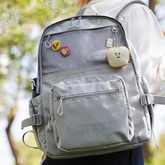 KOKUYO Big Student Laptop Backpack For College Women Middle High School Teen Girls Bookbag Travel Daypack For College, Middle High School, Bookbag (Gray)