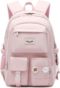 Makukke School Backpacks for Teen Girls - Laptop Backpacks 15.6 Inch College Cute Bookbag Anti Theft Women Casual Daypack,Pink Backpack