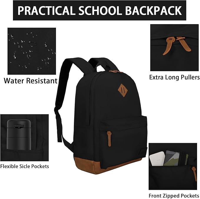 Goloni 6 Packs Classic Backpack with USB Charging Port,Laptop Backpack for Travel