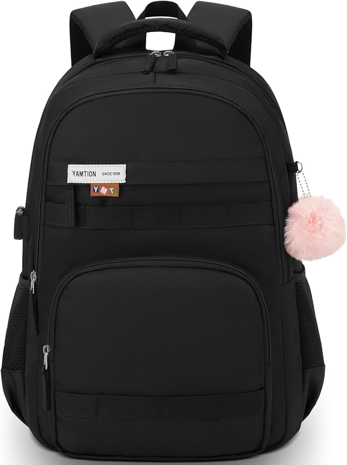 YAMTION School Backpack for Teens, Laptop Backpack Fits 15.6Inch Notebook for Travel,Book Bags with Large Capacity,Casual Back Pack for Girls Middle and High School College