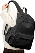 Black Backpack for School, High School Bookbag Back Pack for Teens Girls Boys, Lightweight College Backpack Bookbag for Women Men, Simple Casual Daypack Backpack Mochilas Escolares para Adolescentes