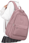 Lightweight School Backpack for Women Men, Laptop Travel Casual Daypack College Secondary School Bags Bookbag for Teenage Girls Boys, Pink