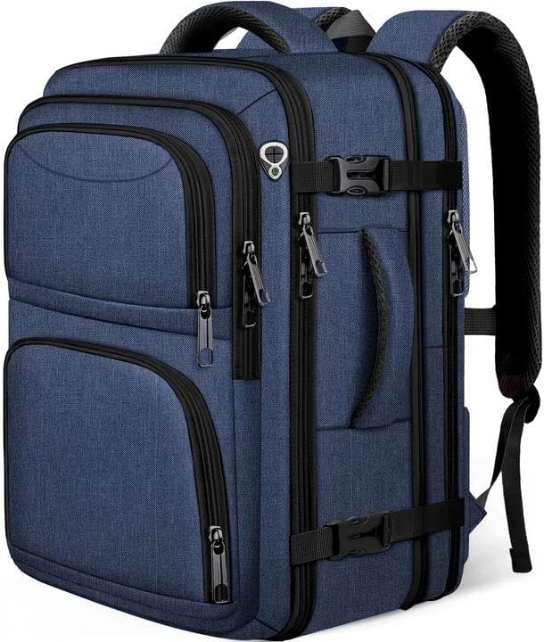 Travel Backpack for Men, Expanable Carry on Luggage Backpack, TSA 17.3 inch Laptop Bag Flight Approved, Lightweight Business Luggage Bag, Travel Gifts for Men Women, Blue
