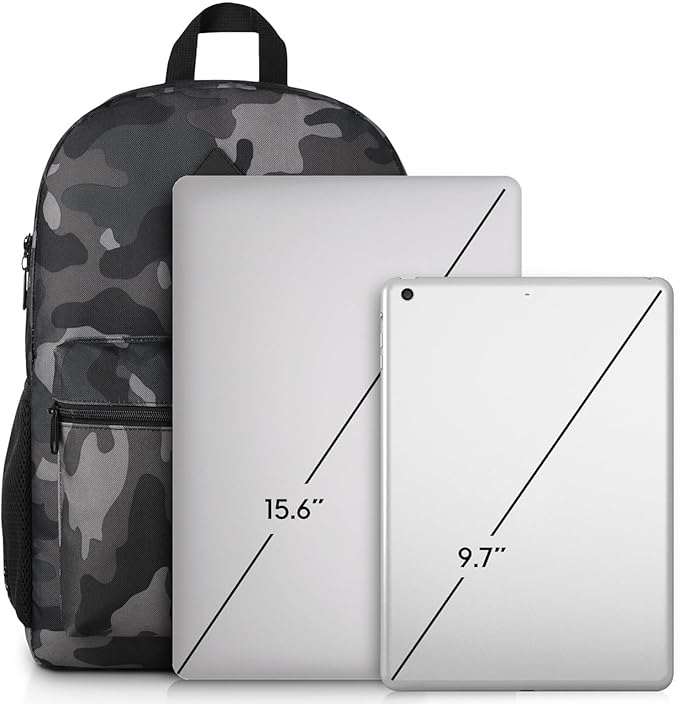 YAMTION School Backpack,Classic Bookbag Men and Teen Boy Schoolbag with USB Charging Port for High School College Office Work Travel