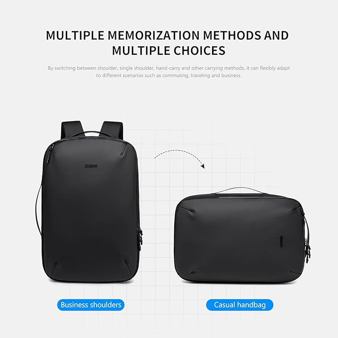 Laptop Backpack for Men Women, 17 Inch Black Lightweight Waterproof Business Backpack, Anti-Theft Work Computer Bag, Durable Daypack Casual Backpack for Work College Weekender Travel
