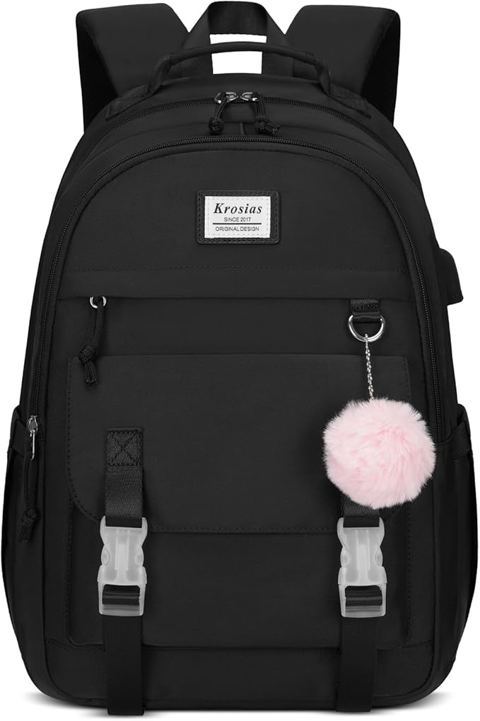 School Backpack for Teen Girls, 15.6 Inch College Backpack Elementary Middle High School Bag Large Cute Bookbags, Lightweight Laptop Backpacks Casual Daypack Kids Book Bag for Women Students