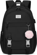 School Backpack for Teen Girls, 15.6 Inch College Backpack Elementary Middle High School Bag Large Cute Bookbags, Lightweight Laptop Backpacks Casual Daypack Kids Book Bag for Women Students