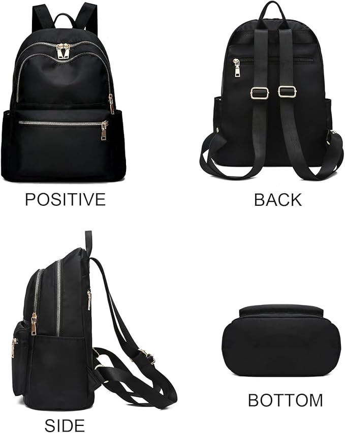 Backpack Purse for Women, Anti Theft Backpack Fashion Backpack Purses, Womens Backpack Purse Travel Purse, Travel Backpack Satchel Handbags Ladies Shoulder Bags Cute Backpack (Black)
