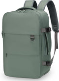 Travel Backpack for Men Women, 35L Laptop Backpack W/Shoe Compartment, Water Resistant Flight Approved Fits 15.6-inch Laptop, Grey-green