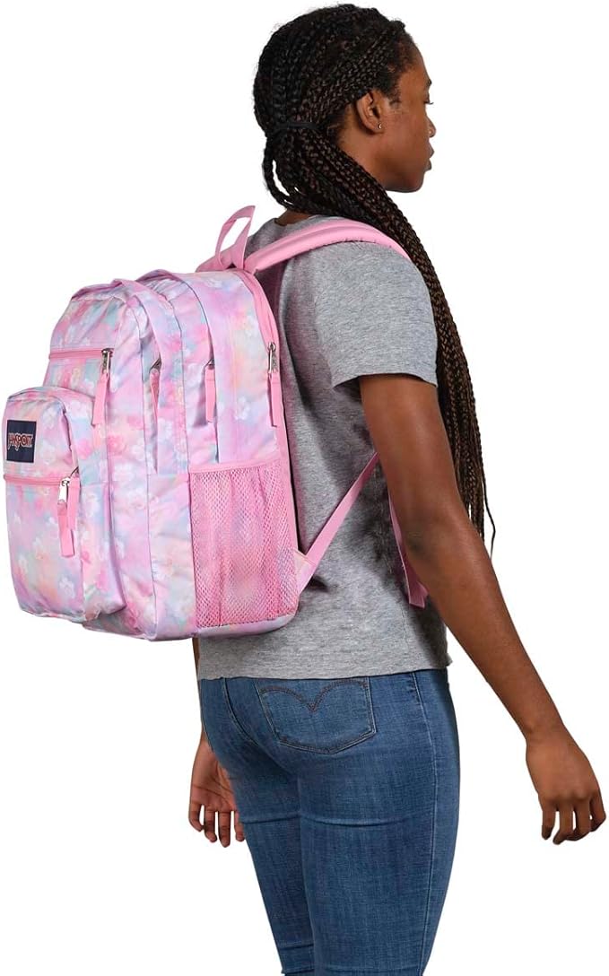 JanSport Laptop Backpack - Computer Bag with 2 Compartments, Ergonomic Shoulder Straps, 15” Laptop Sleeve, Haul Handle - Book Rucksack - Neon Daisy | 2 Compartments, 15" Laptop Sleeve, Haul Handle