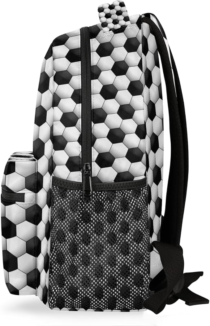 Pardick Football Soccer Backpack for Kids Girls Boys Lightweight School College Students 18in Bookbag Large Capacity Computer Backpacks Laptop Rucksack Travel Gym Hiking Camping Daypack