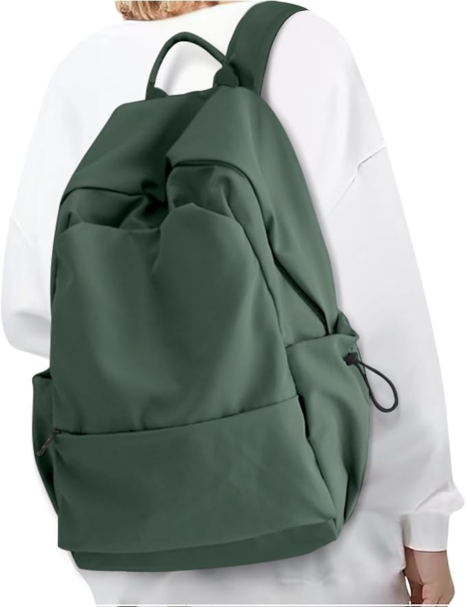 coofay Backpacks For School Bag School Backpack For College Backpacks Bookbag For Women Waterproof Gym Backpack For Men Book Bags Small Simple Backpack Olive Green