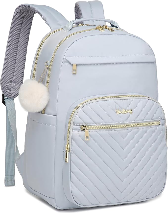 Laptop Backpack Women Bookbag, Teen Girls Backpack for Middle High School College Students, Teacher Work Bag Back Pack Travel, Blue