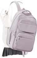 Cute School Backpack for Teens Girls Boys Waterproof School Bag Basic Backpack for College Students Multi Pocket Backpack Lightweight Casual Daypack Backpacks for Women Men（Purple）
