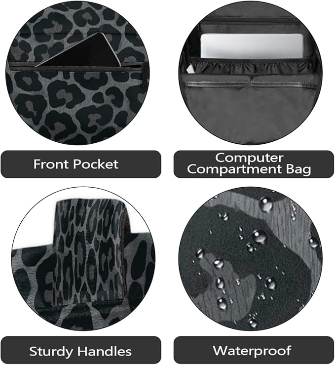 Pardick Leopard Cheetah Print Backpack for Kids Girls Boys Lightweight School College Students 18in Bookbag Large Capacity Computer Backpacks Laptop Rucksack Travel Gym Hiking Camping Daypack