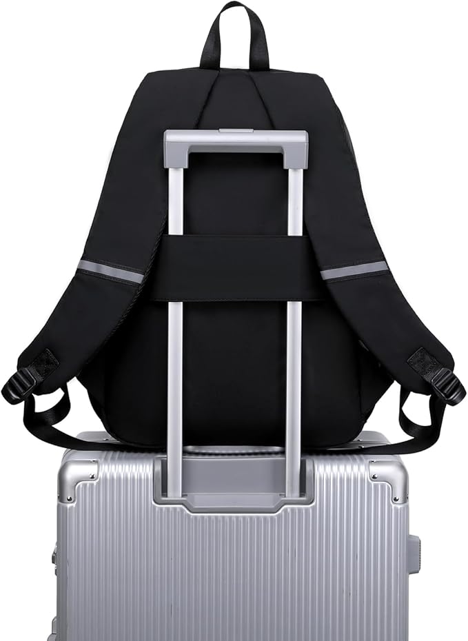 School Backpack for Girls & Women, Bookbag for Middle School & College, Large Travel Daypack for Laptop (Black)
