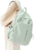 Basic Backpack For High School Women Men,Lightweight Casual Daypack College Backpack,Simple Bookbag For Teens Boys Girls,Waterproof School Bag(Green)