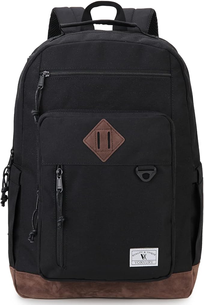 VX VONXURY Backpack for Men Women,Large 17 Inch Bookbag with Mulitiple Pockets,Classical Water Resistant Travel Backpack