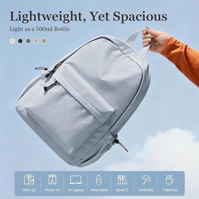 Simple School Backpack For Girls Boys,Waterproof Bookbag For Women Men,College Student School Bag,Lightweight Travel Rucksack Casual Daypack,Laptop Backpacks(Blue)
