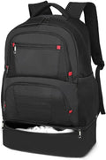 seyfocnia Gym Backpack for Men, Waterproof Sports Backpacks With Shoe Compartment Lightweight Workout Trainning Back Pack Casual Travel Daypack 21inch-Black