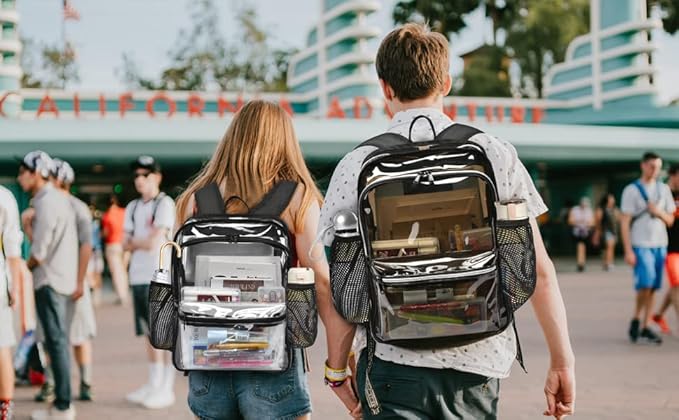 Clear Backpack,Clear Backpacks for School Heavy Duty See Through Bookbag Waterproof Backpack for Men Women,Yellow