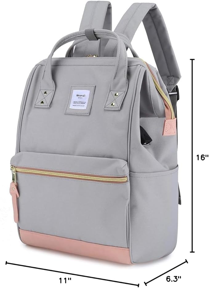 Himawari Travel School Backpack with USB Charging Port 15.6 Inch Doctor Work Bag for Women&Men College Students(XK-04#-USB L)