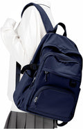 Lightweight College Backpack Cute School Bag High School Backpack Casual Daypack Backpack (Dark Blue)