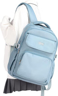 Lightweighr College School Backpacks For Women,Classic Middle Student Bookbag For Teens Girls,Waterproof Middle School Bag Boys(Blue)