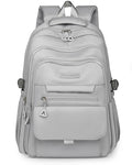 School Cute Aesthetic Backpack Girls Backpack for Students Kids Teen Girls Large Capacity Bookbags College Backpacks Laptop Lightweight Bookbag Casual Travel Daypacks School Bag（Grey）
