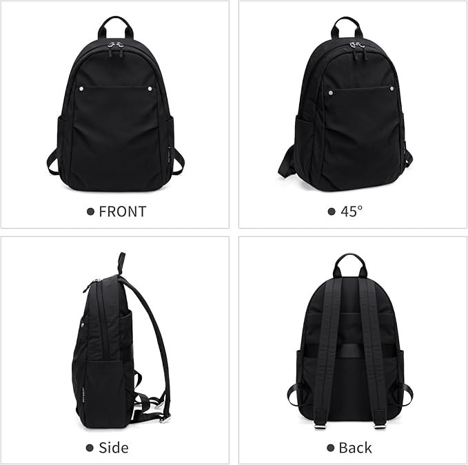 Mini Backpack for Women Fashion Small Backpack Purse Lightweight Daypack for Work Trave Daily,Black