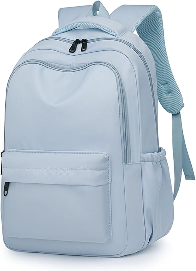 Cute College Backpack for School Aesthetic Backpack for Teen Girls Students Laptop Bag Large Capacity Bookbags Kids Travel Lightweight Backpacks for Casual Daypacks School Bag Solid Color(Blue)
