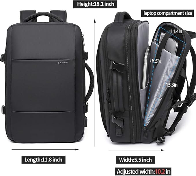 35L Travel Backpack,Flight Approved Carry On Backpack for International Travel Bag, Water Resistant Durable 17-inch Laptop Backpacks,Large Daypack Business Weekender Luggage Backpack for Men Women