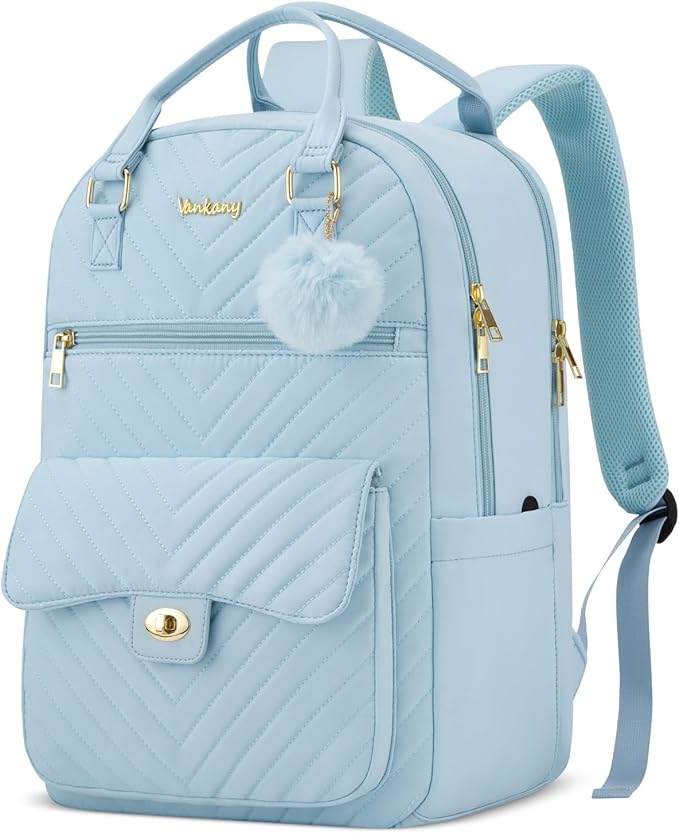 Backpacks for Girls, Cute School Book Bag for Middle High School College, Laptop Backpack Purse Women Work Travel, Blue