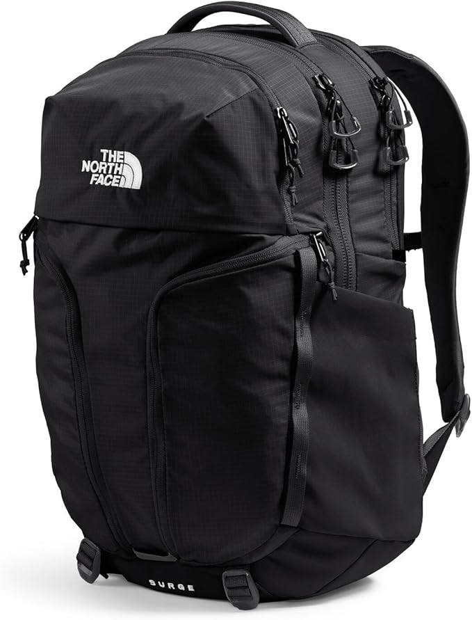 The North Face Women's Surge Commuter Laptop Backpack - Everyday Travel Bag, Laptop Sleeve, Water-Repellent, TNF Black/TNF Black-NPF, One Size