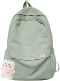 Aesthetic Backpack Cute Backpack School Supplies Laptop Bag for Teens Girls Women Students Solid Color
