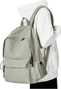 Middle School Backpack For Men Women Simple Backpack For College Students Aesthetic High School Bag Waterproof Bookbag For Teens Girls Boys（Green）