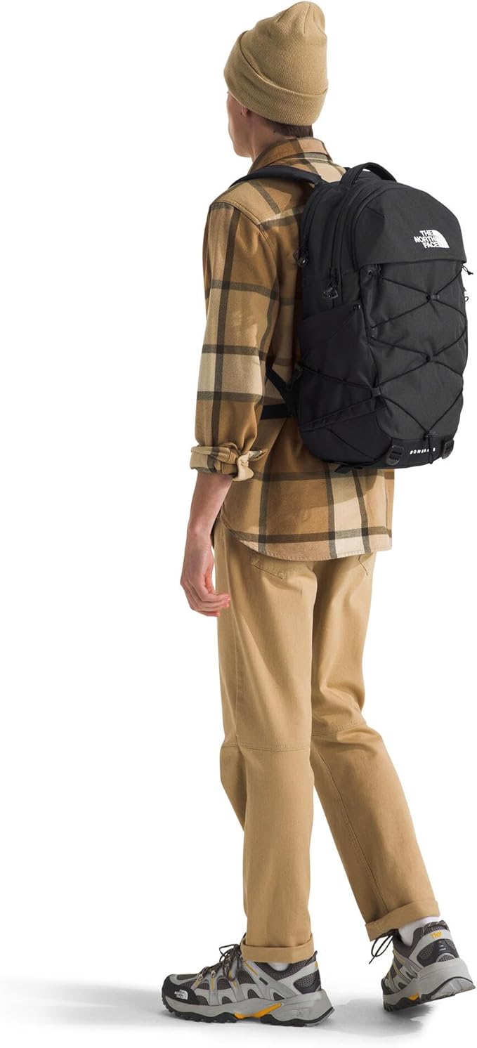 The North Face Borealis Commuter Laptop Backpack - Water Repellent, Laptop Sleeve, Large Main Compartment, Asphalt Grey Light Heather/TNF Black-NPF, One Size