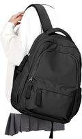 winspansy Small Backpack For School Girls Boys Aesthetic Lightweight Travel Daypack Simple Cute Backpack For Women Men College High School Bookbag Fit 14 Inch Laptop,Black