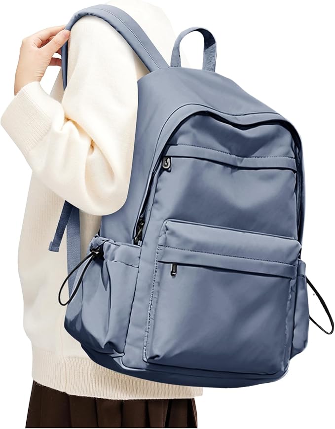 BJLFS Dark Blue Backpack for School Women Girls, Waterproof Bookbag Cute High School Backpackss for Men Teen Boys, Lightweight Travel College Backpack Mochilas Escolares para Casual Daypack Rucksack