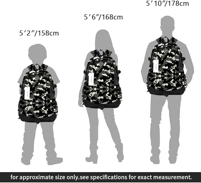 rickyh style School Backpack Travel Bag for Men & Women Lightweight College Back Pack with Laptop Compartmen