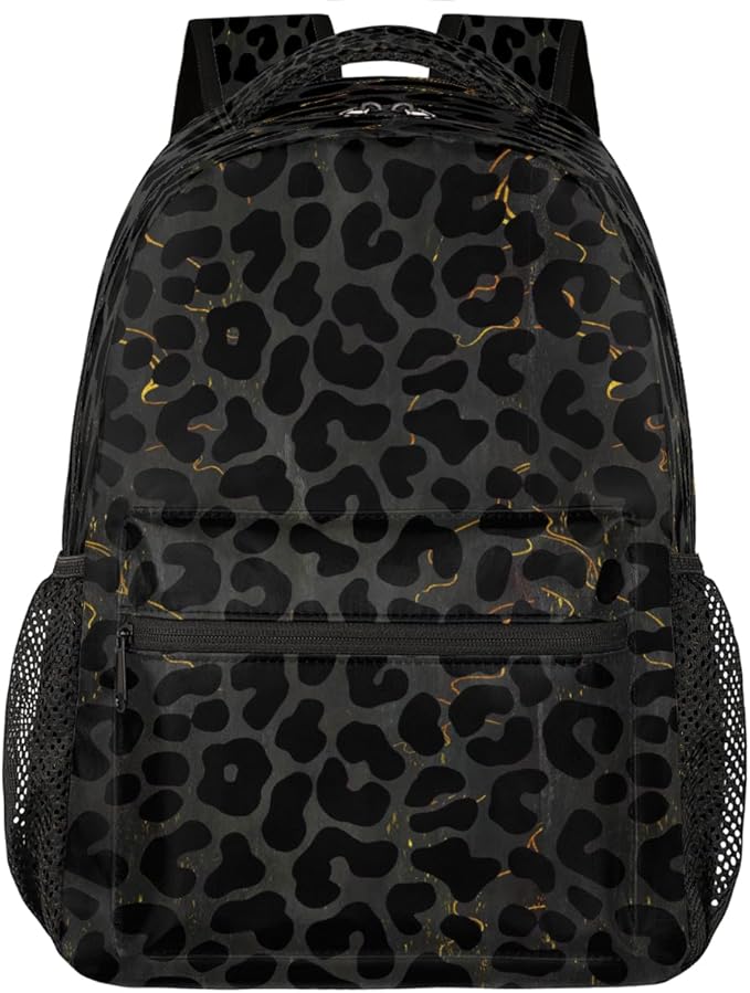 Pardick Leopard Cheetah Backpack for Kids Girls Boys Lightweight School College Students 18in Bookbag Large Capacity Computer Backpacks Laptop Rucksack Travel Gym Hiking Camping Daypack