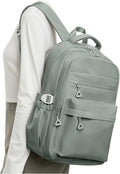 Backpack for College Students Women Men, Aesthetic Backpacks for Middle School, Waterproof Bookbag, Lightweight High School Backpack for Teens Boys Girls(Green)