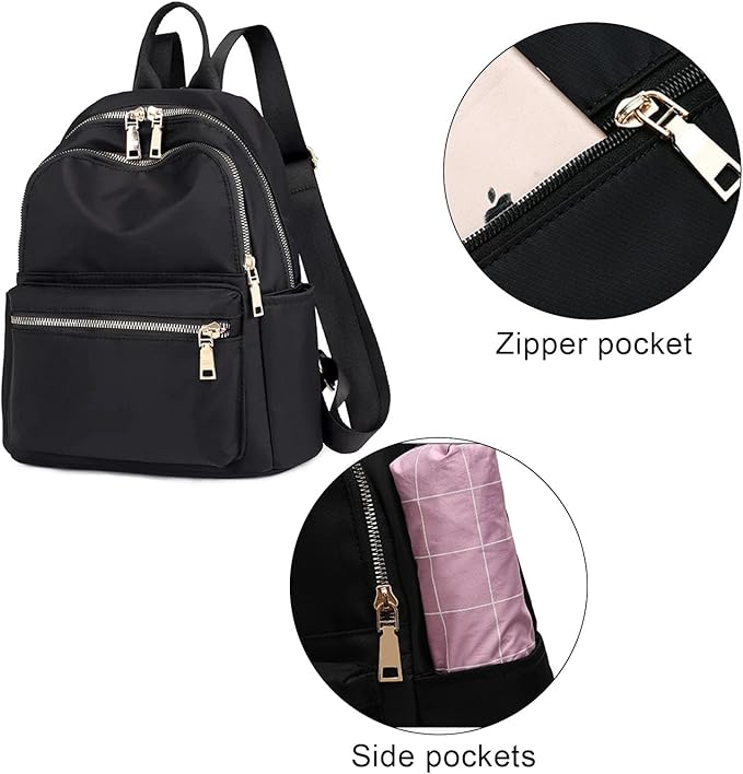 Backpack Purse for Women, Anti Theft Backpack Fashion Backpack Purses, Womens Backpack Purse Travel Purse, Travel Backpack Satchel Handbags Ladies Shoulder Bags Cute Backpack (Black)