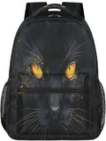 Pardick Black Cat Backpack for Kids Girls Boys Lightweight School College Students 18in Bookbag Large Capacity Computer Backpacks Laptop Rucksack Travel Gym Hiking Camping Daypack
