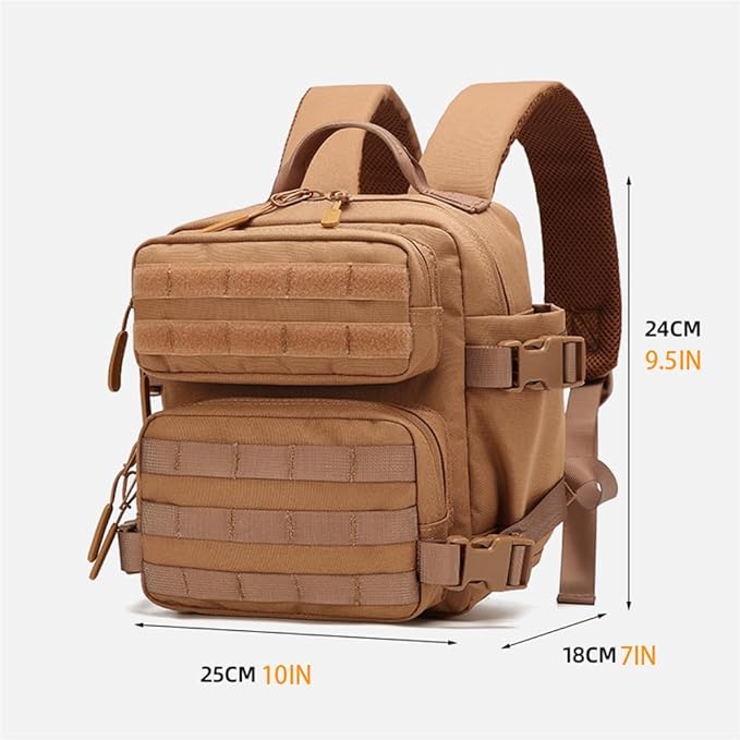 Mini Tactical Backpack for Women, Small Gym Backpack 9L for Woman of Travel, Camping Hiking(Purple)