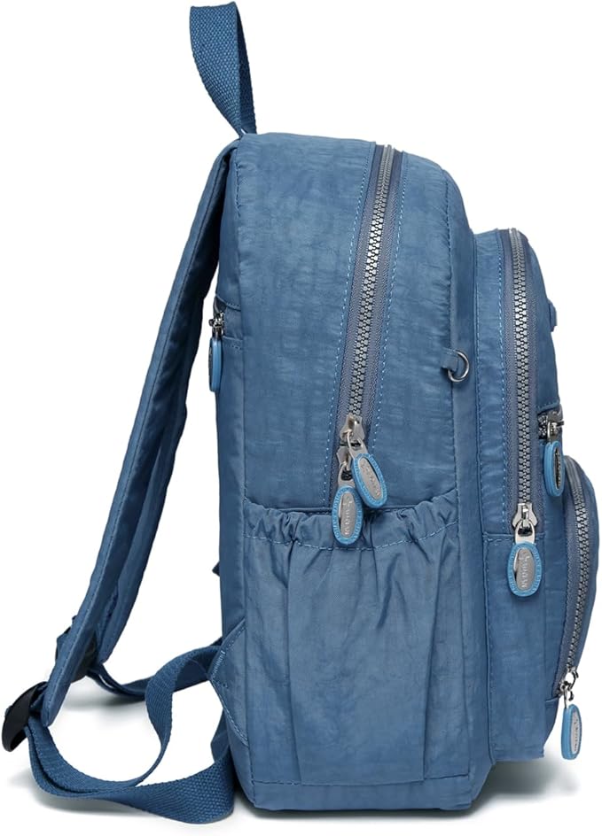 AOTIAN Small Size Backpack, Durable Lightweight Daypack for Women Girls & Boys Hiking Travel Sports, Light Blue