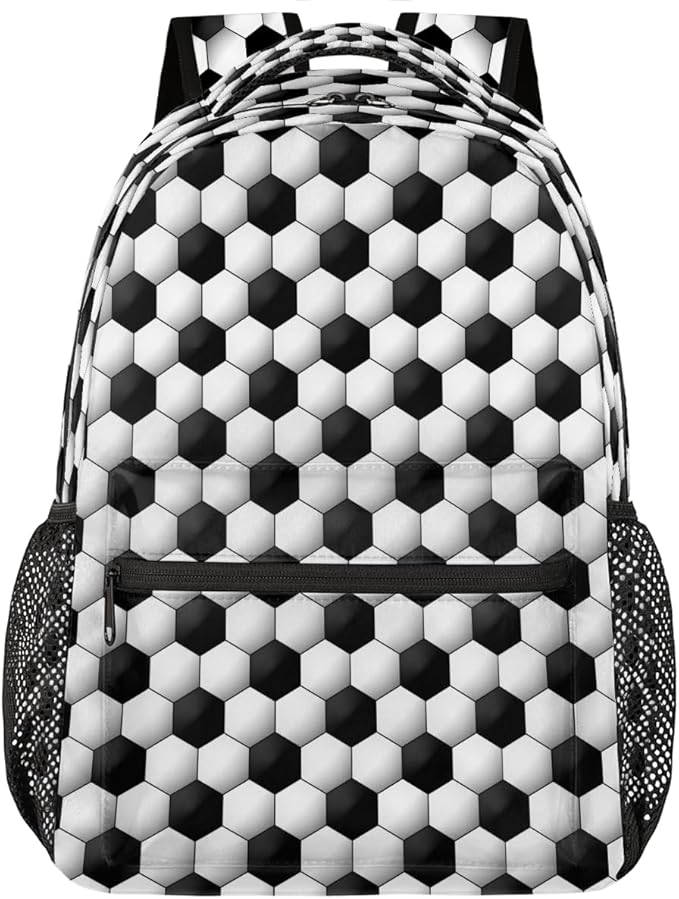 Pardick Football Soccer Backpack for Kids Girls Boys Lightweight School College Students 18in Bookbag Large Capacity Computer Backpacks Laptop Rucksack Travel Gym Hiking Camping Daypack